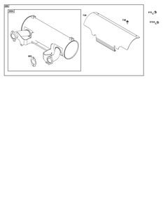 Exhaust Group Diagram and Parts List for 540477-0129-B5 400000 - 699999 Briggs and Stratton Engine